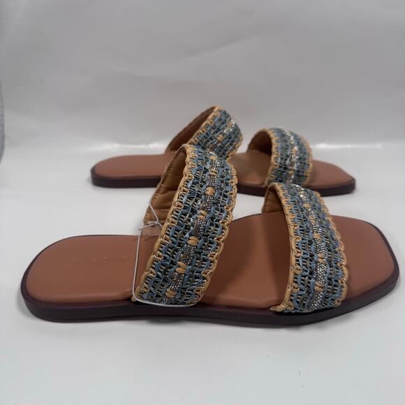 Torrid Embellished Double Band Slide size 9WW Boho Resort Summer NEW - Picture 3 of 7